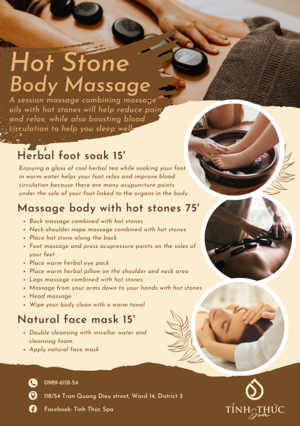 Hot stone body massage