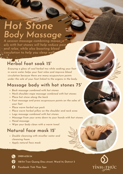 Hot stone body massage