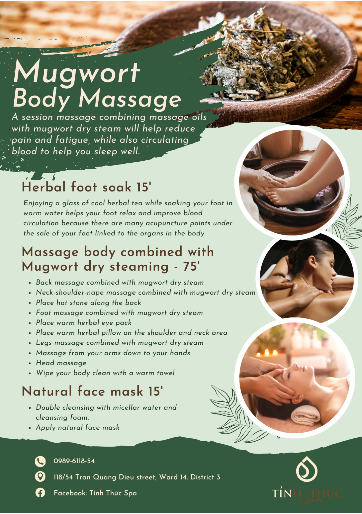 Mugwort body massage