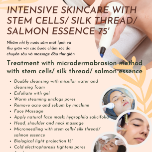 Intensive skincare with Stem cells/ Silk thread/ Salmon essence