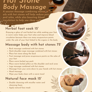 Hot stone body massage