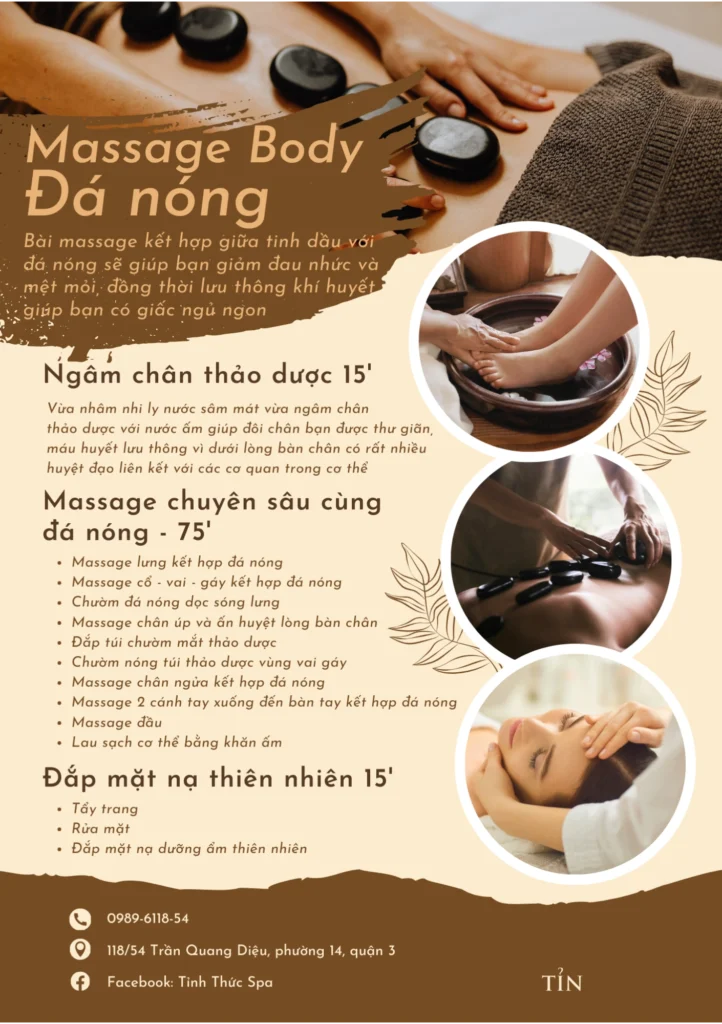 Massage Body Đá nóng 75′