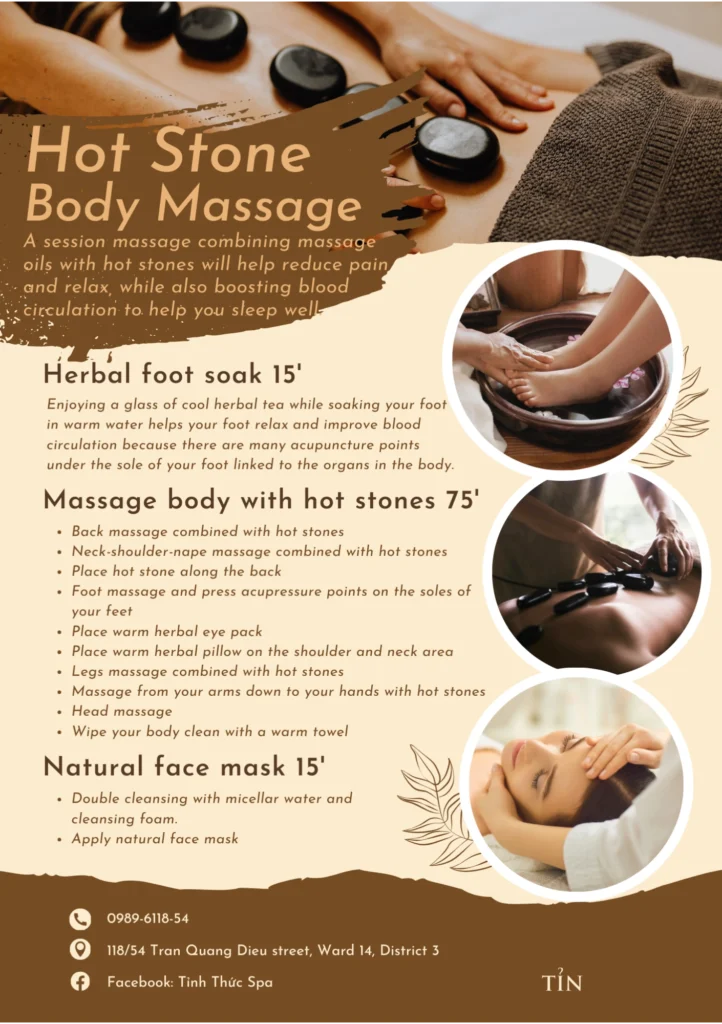 Hot stone body massage