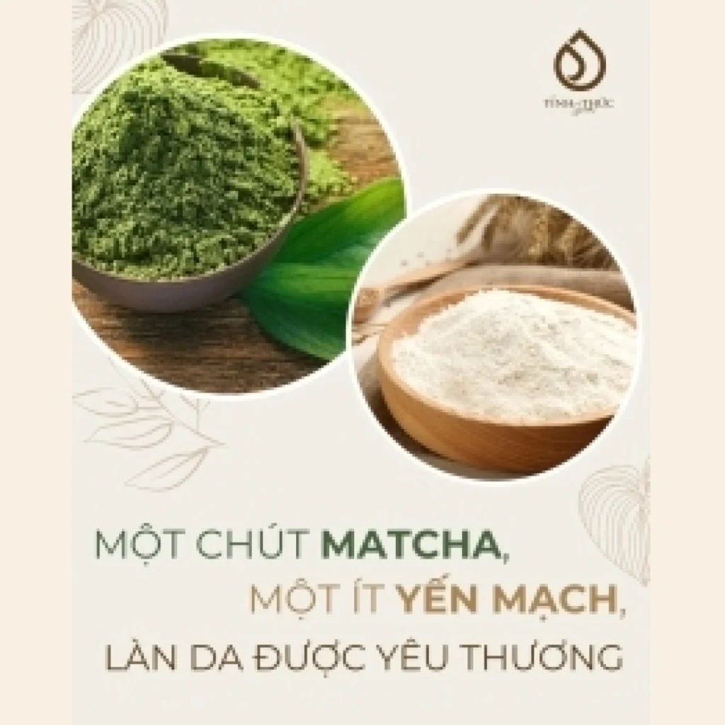 Mặt nạ bột trà xanh và bột yến mạch – phương pháp chăm sóc da tự nhiên dịu nhẹ