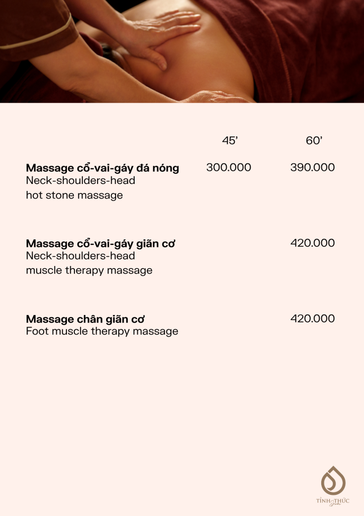 Menu – Massage body 2
