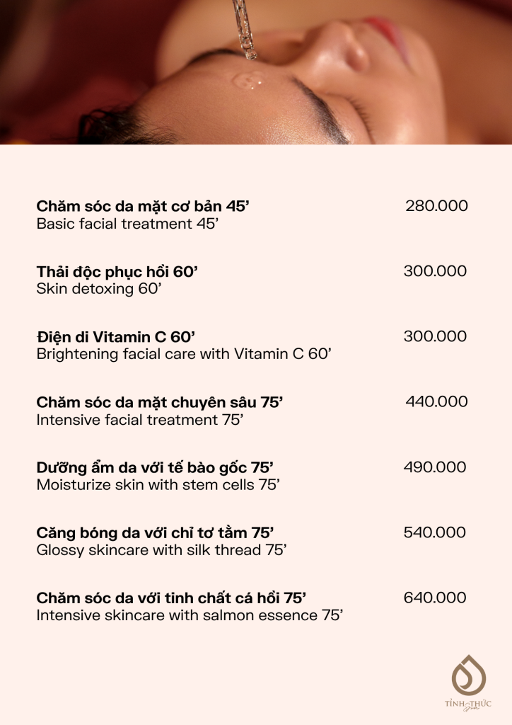 Menu – Chăm sóc da